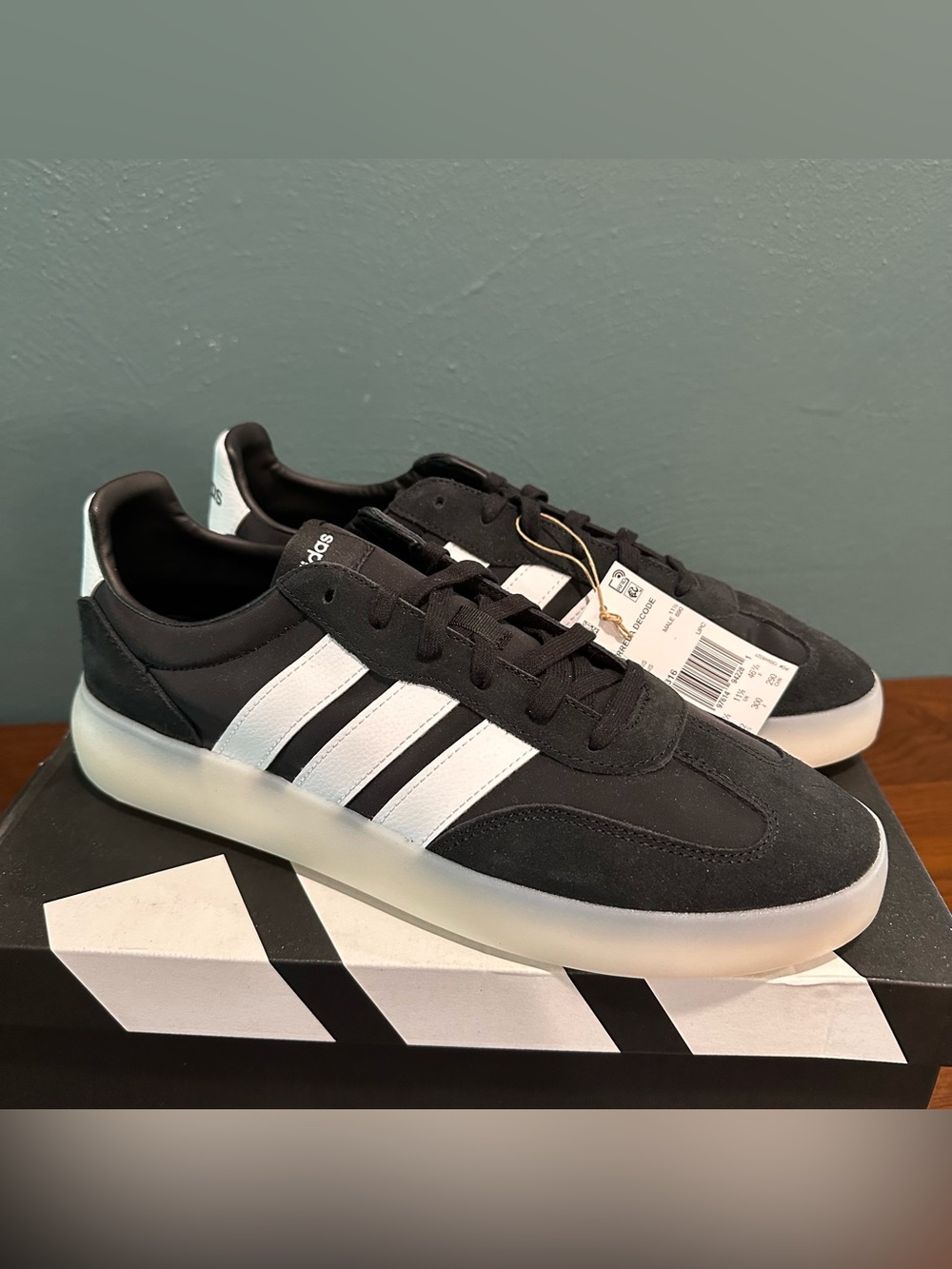 NEW Adidas Mens Size 12 Black Suede Barreda Decode Sneaker Shoes